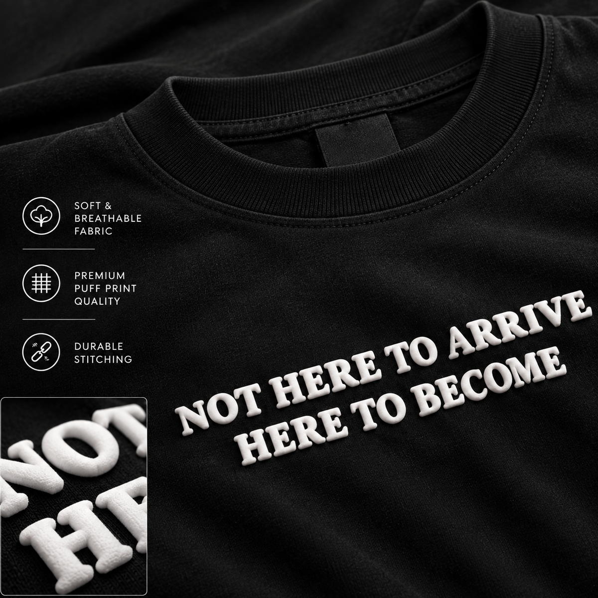 HERE TO BECOME – Heavyweight Oversized T-Shirt